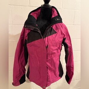 Columbia Titanium Interchange pink and black ski jacket shell. Size M.